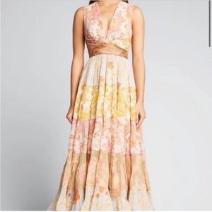 Zimmerman postcard pleated midi dress size 1